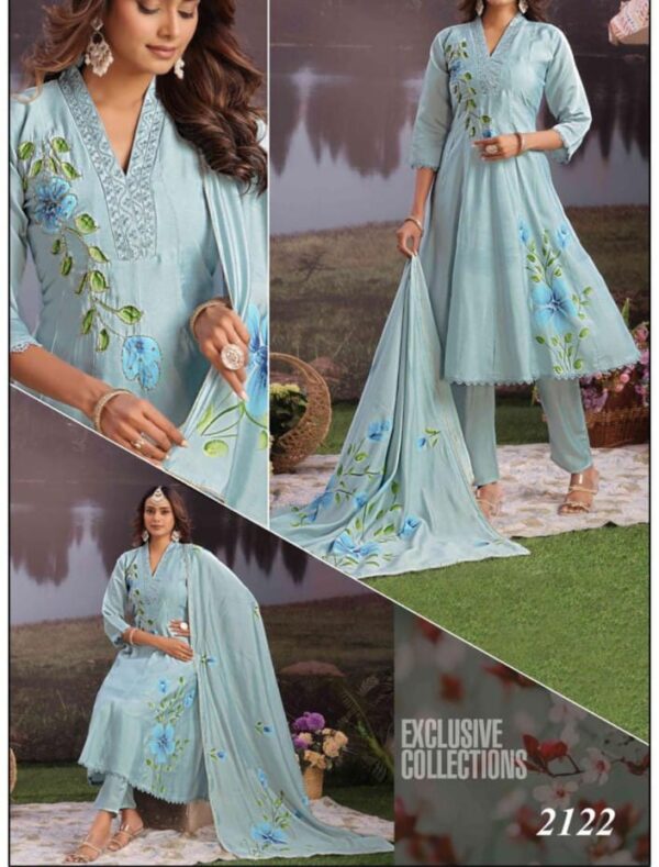 PARTY WEAR FROCKS(BLUE COLOUR)